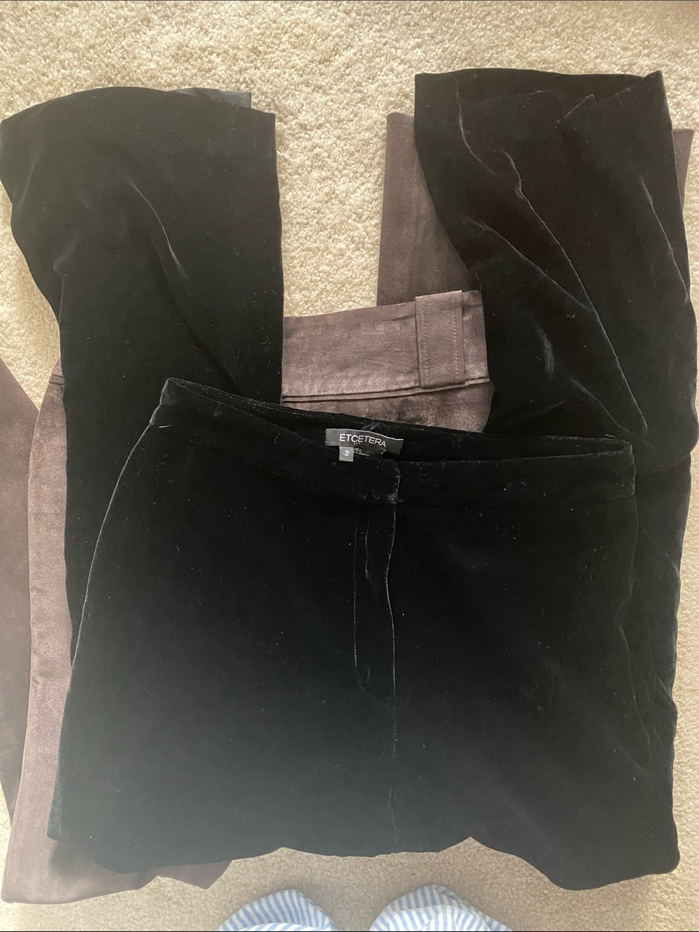 ETCETERA 2-pair size 2 pants. One suede other velvet - Picture 6 of 6
